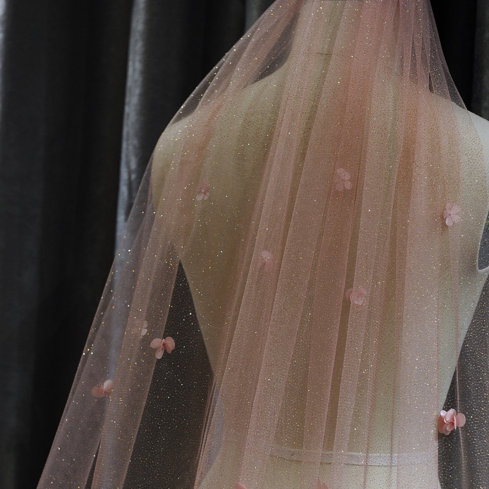 Rose floral veil